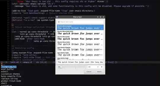 Emacs pick a font