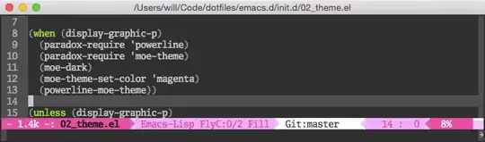 moe-theme in glorious magenta mode, theming the powerline modeline