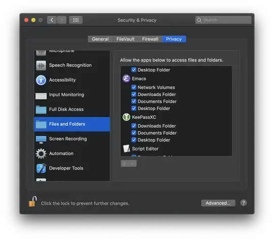 Files and Folders pane