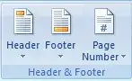 MS Word Header and Footer
