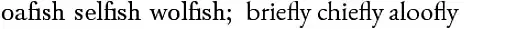readability of words with ligatures