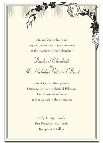 wedding invitation