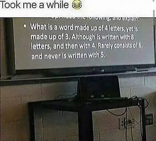 of a riddle that abuses grammar.