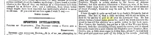 The fact is, that a little seclusion will do me no harm, so shall lie by and try to pull it off over the Liverpool Cup.