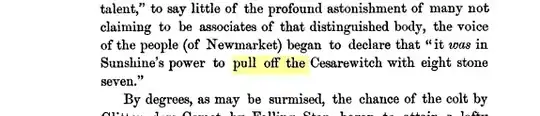 it was in Sunshine's power to pull off the Cesarewitch