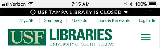 Current copy text indicating library closure.