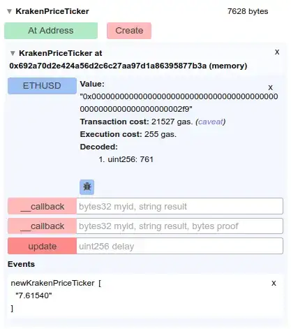 Oraclize Kraken Price Ticker Example