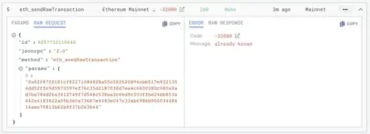 failed eth_sendRawTransaction