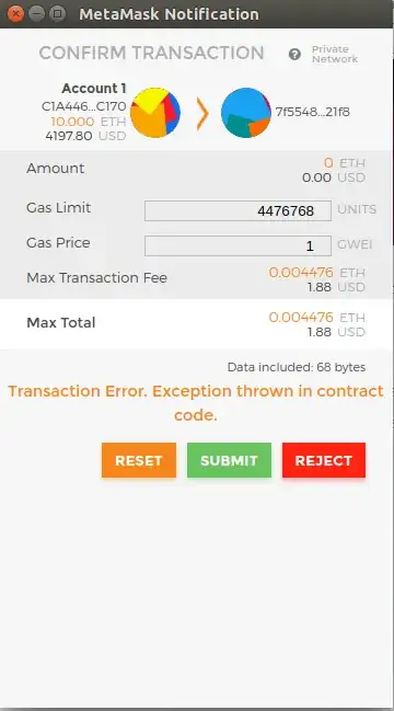 MetaMask notification