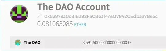 Ethereum Wallet account screenshot