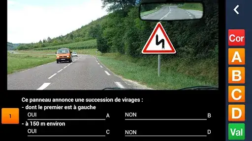 example of French driving license exam slide