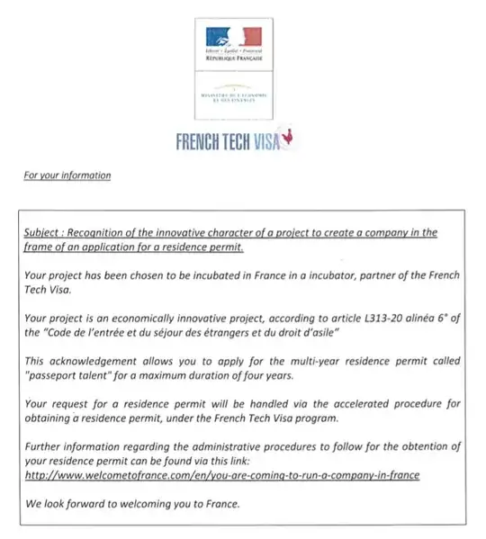 Page 2 French Tech Visa Invite Letter