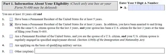 N-400 Information About Your Eligibility