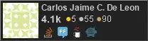 profile for Carlos Jaime C. De Leon on Stack Exchange, a network of free, community-driven Q&A sites