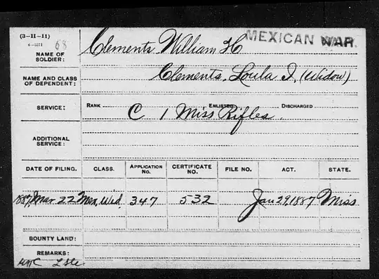 Record for William H Clements