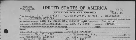 Petition For Naturalization