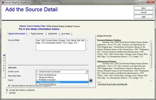 Snapshot of the Add Source Detail dialog from Legacy 7.5