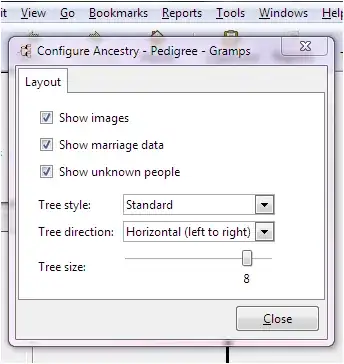Gramps configuration menu