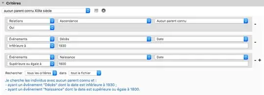 a saved smart search pattern