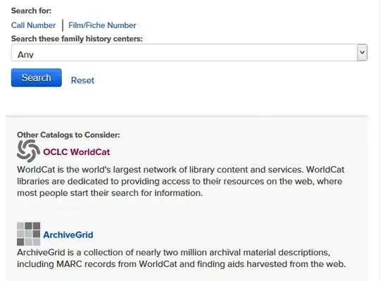 Search these Family History Centers drop-down box
