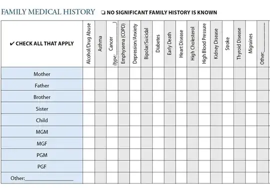 medical history form