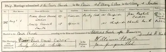 Marriage register