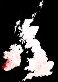 Griffin surname map