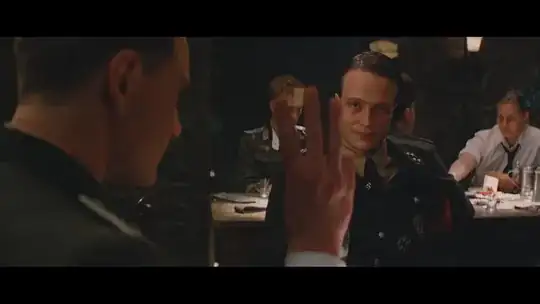 The English spy orders three beers with a gesture showing three fingers: index, middle and ring