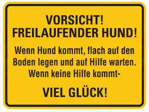 Hunde-Schild