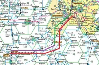Wabe, honeycomb, train map