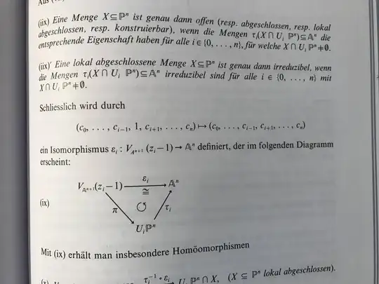 charts for projective space