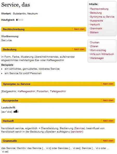 Duden webpage screenshot