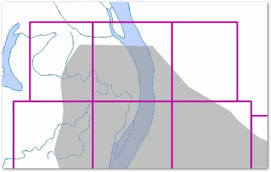 purple box extent, grey actual data area