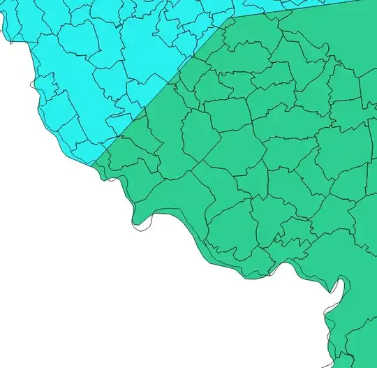 Detail: Outer borders are not aligned. Some municipalites are intersected by the climate zone layer