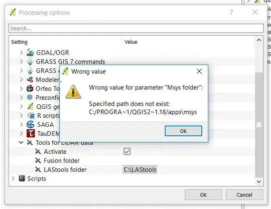LASTools Error in QGIS