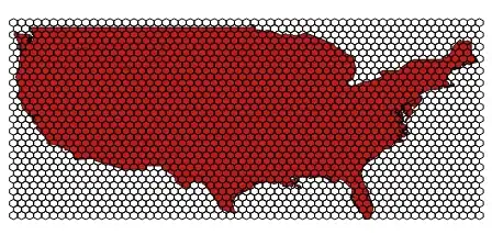 hex grid overlaid on contiguous US