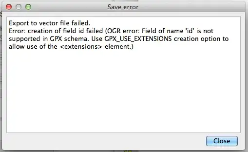 This is what I get up when saving as… what field names must I use? s