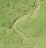 detail of hillshade and hypsometric composite relief