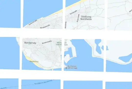 blank areas between tiles