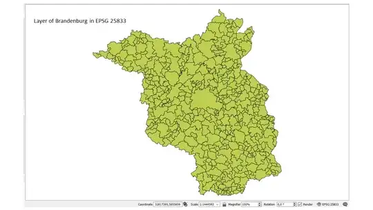 Brandenburg Layer in EPSG 25833
