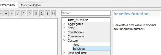 hex2dec expression editor