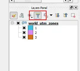 Filter legend by map content option is enabled