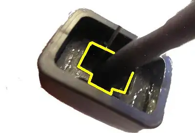 Closeup of molded boot with cutout for RJ-45 tab