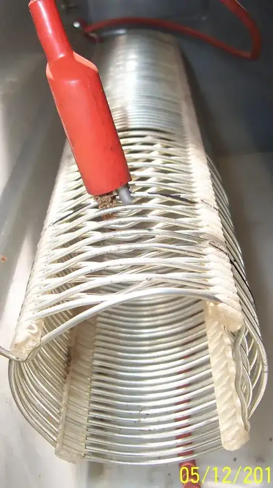 Air Dux coil with alligator clip to select taps