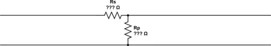 A resistor in series and a resistor in parallel stuck across a long pair of wires