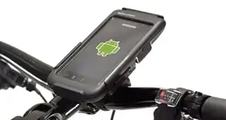 Smartphone on bicycle