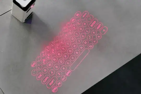 laser projection keyboard