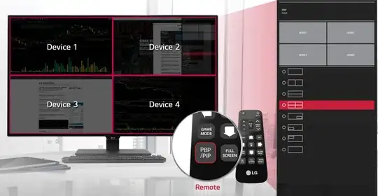 LG 43UD79 4 input layouts and remote