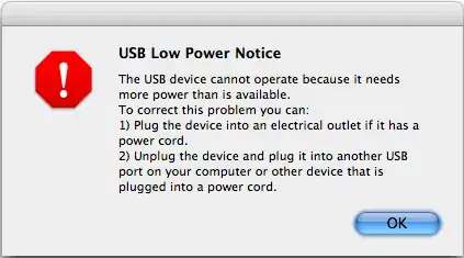 USB low power notice from Mac OS
