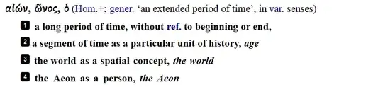 BDAG, p. 33, αἰών